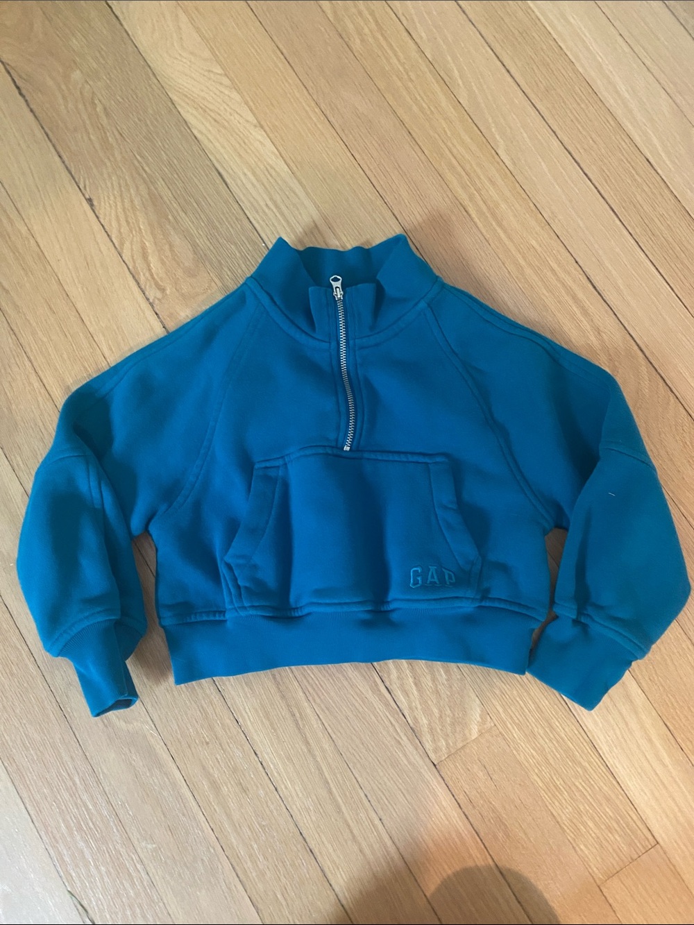 GAP Kids Teal Blue Half-Zip Pullover Sweatshirt